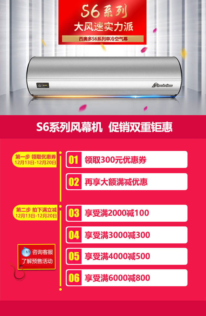 S6系列風(fēng)幕機(jī)，促銷雙重鉅惠