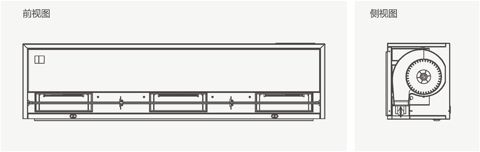 商業(yè)廣場專用風幕機結(jié)構(gòu)