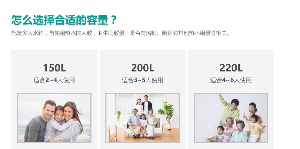 空氣能熱水器怎么選擇合適的容量？